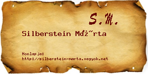 Silberstein Márta névjegykártya